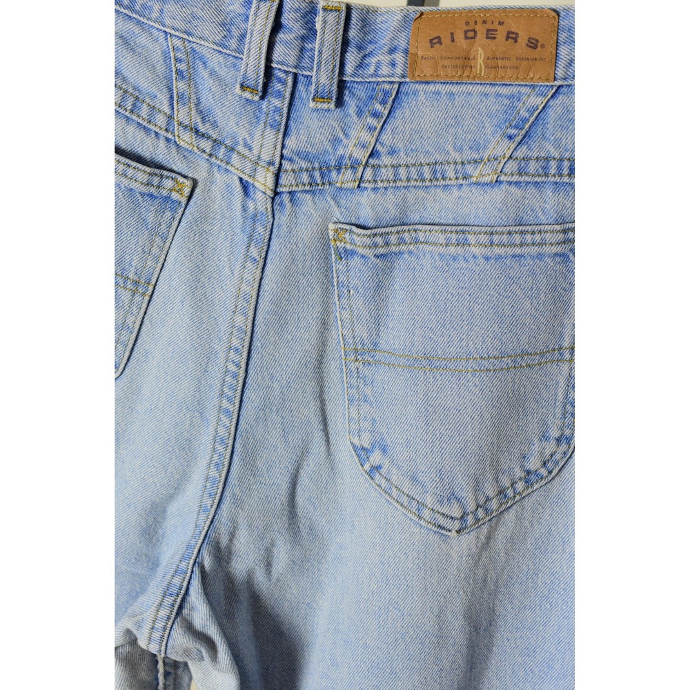 90s Vintage Light Stone Wash Straight Leg Jeans Womens 12 Lee Riders High Waist - Picture 5 of 7
